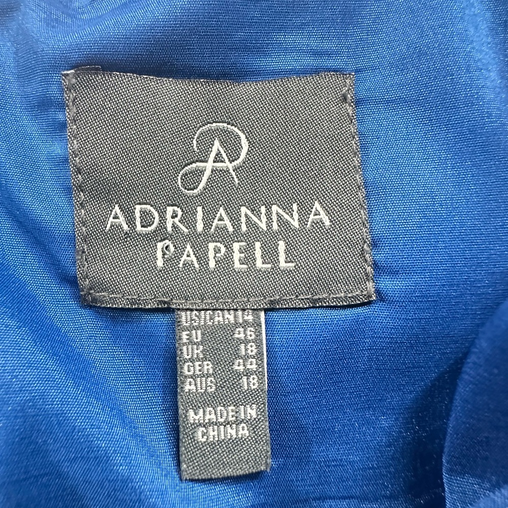 Adrianna Papell Women's Blue Lace Sheath Sz14 Cocktail dress - Picture 7 of 9